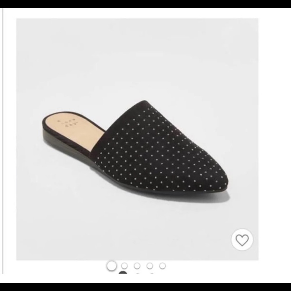 a new day Black Studded Mules